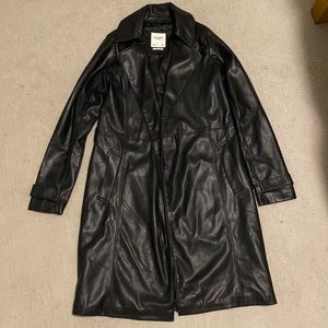 Abercrombie & Fitch Vegan Leather Coat Size Small
